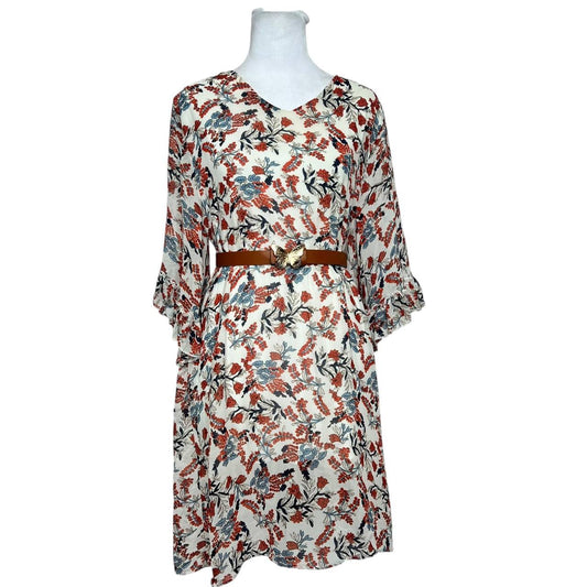 Floral Belted Mini Dress