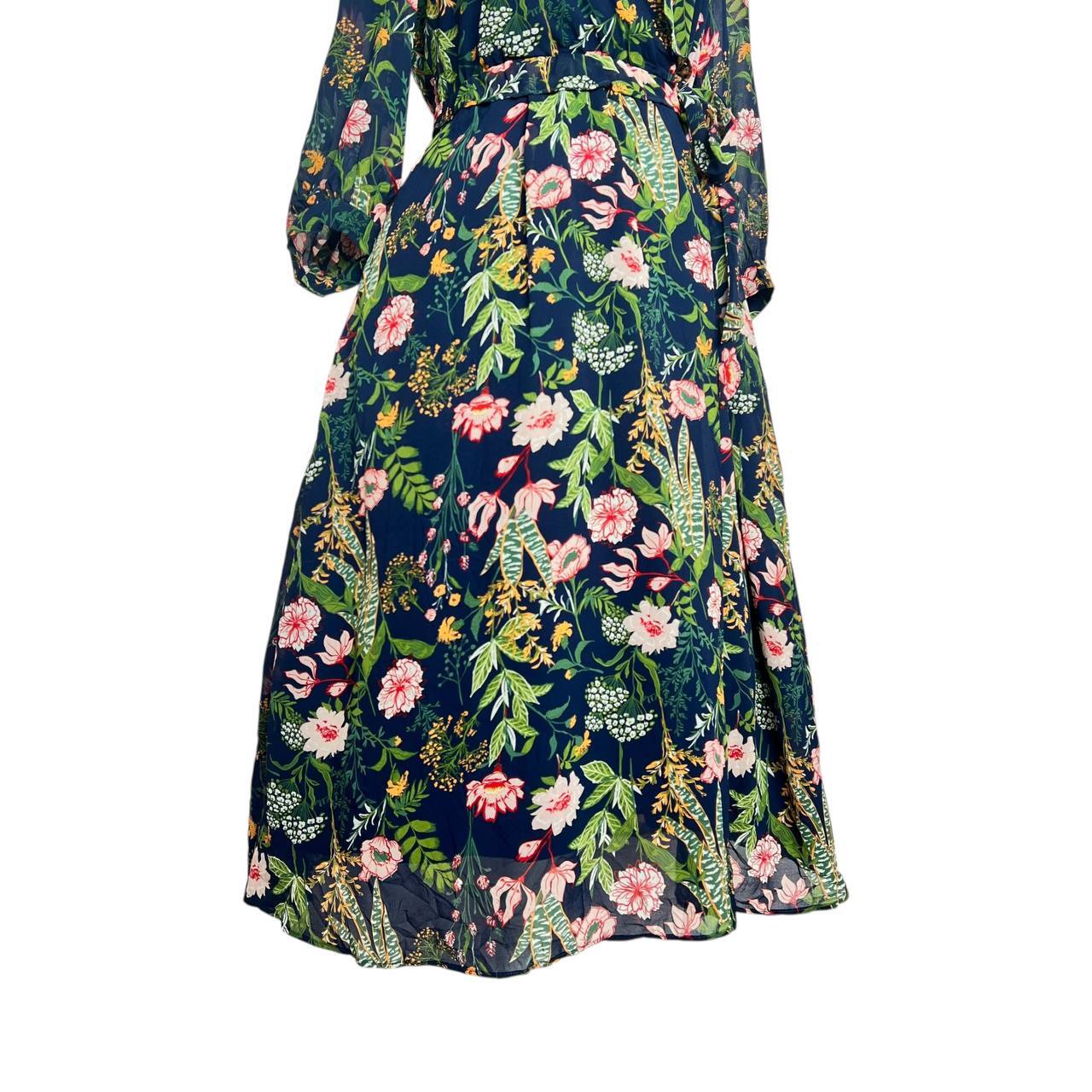 Blue Floral A-Line Dress