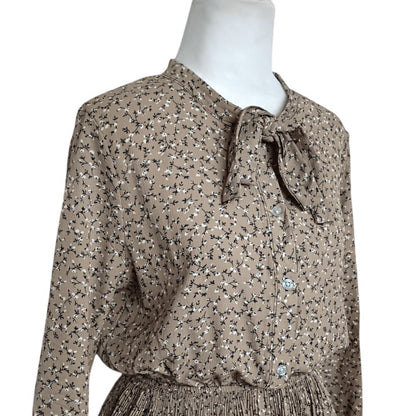 Vintage Bow-Tie Floral Dress