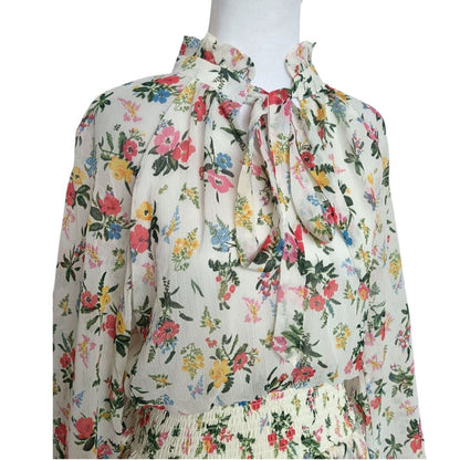 Floral Mock Neck Mini