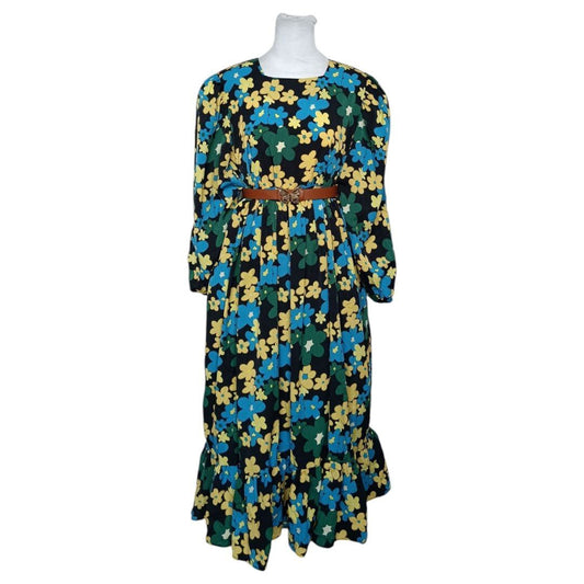Tiered Floral Midi Dress