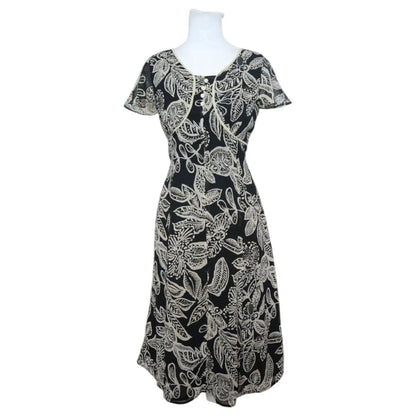 Grey Floral Dress