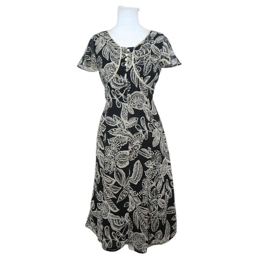 Grey Floral Dress