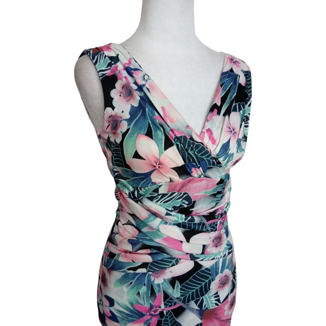 Ruched Floral Sheath Dress