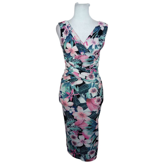 Ruched Floral Sheath Dress