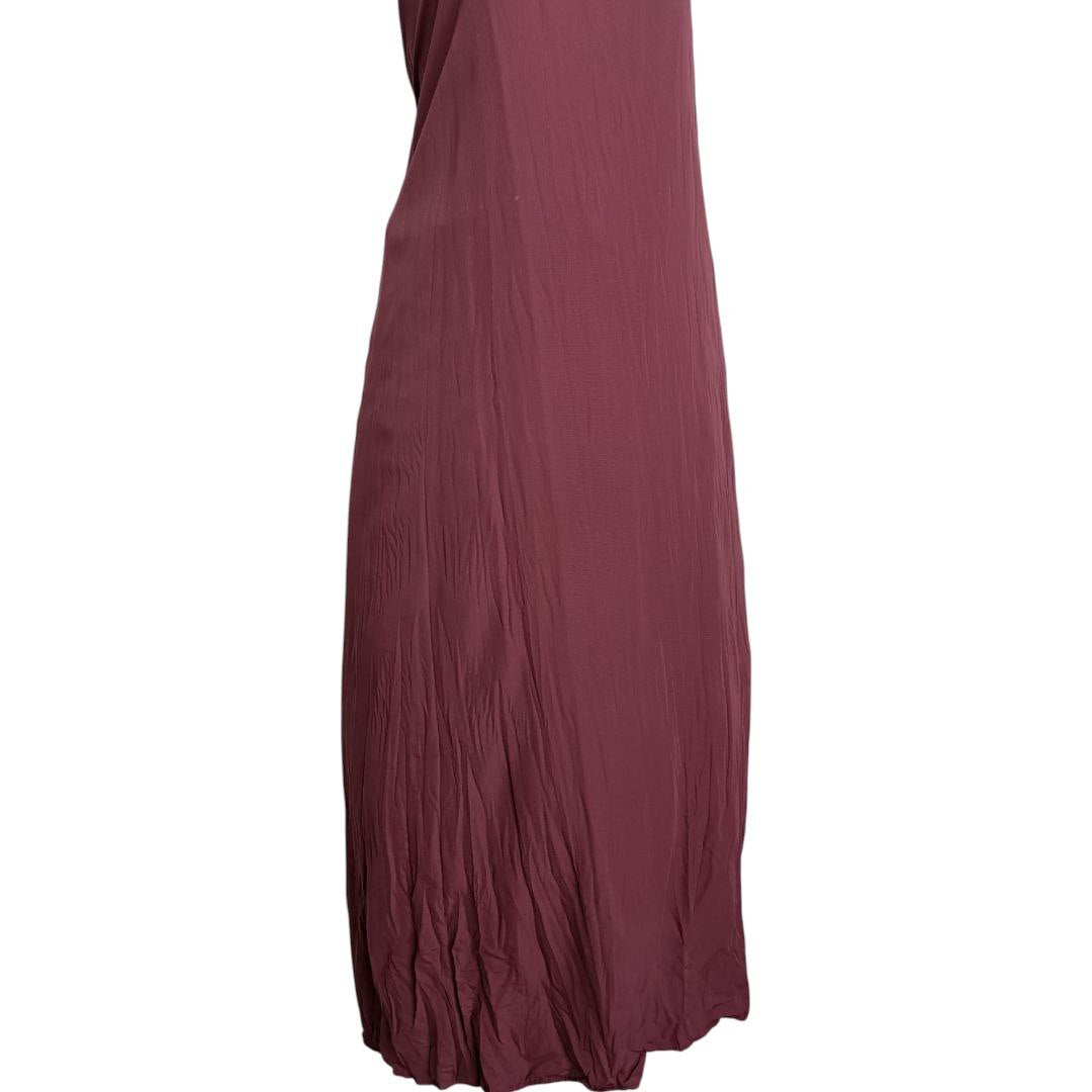Burgundy Spaghetti Strap Slip Maxi