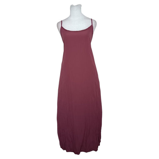 Burgundy Spaghetti Strap Slip Maxi