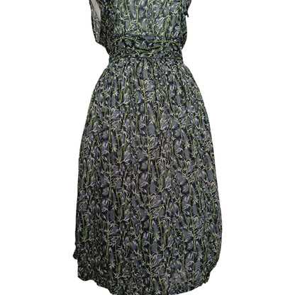 Sleeveless Patterned Midi Dress