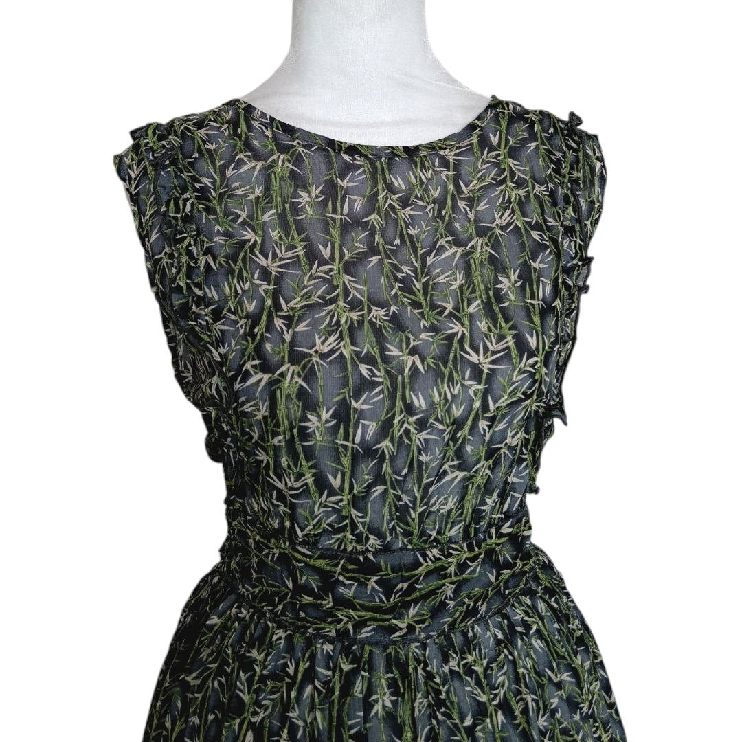 Sleeveless Patterned Midi Dress
