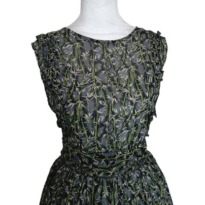 Sleeveless Patterned Midi Dress