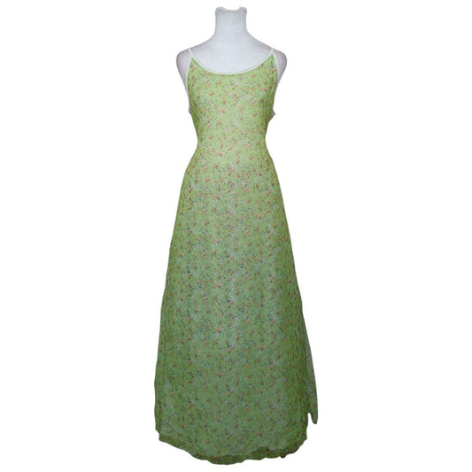 Light Green Floral Spaghetti Strap Dress