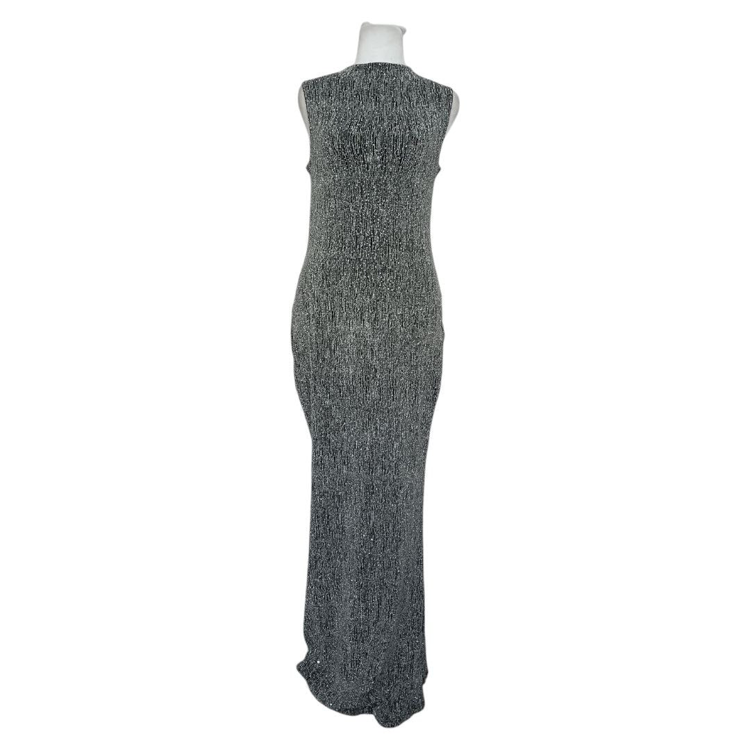Silver Sequin Maxi Dress