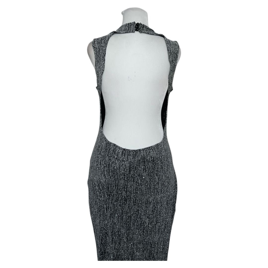 Silver Sequin Maxi Dress