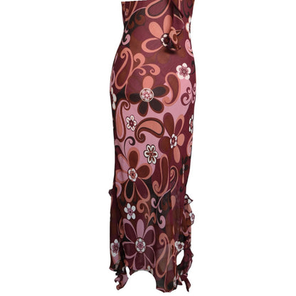 Ruffled Floral Maxi