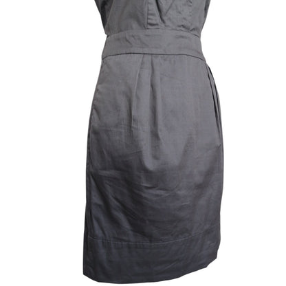 Button-Front V-Neck Dress