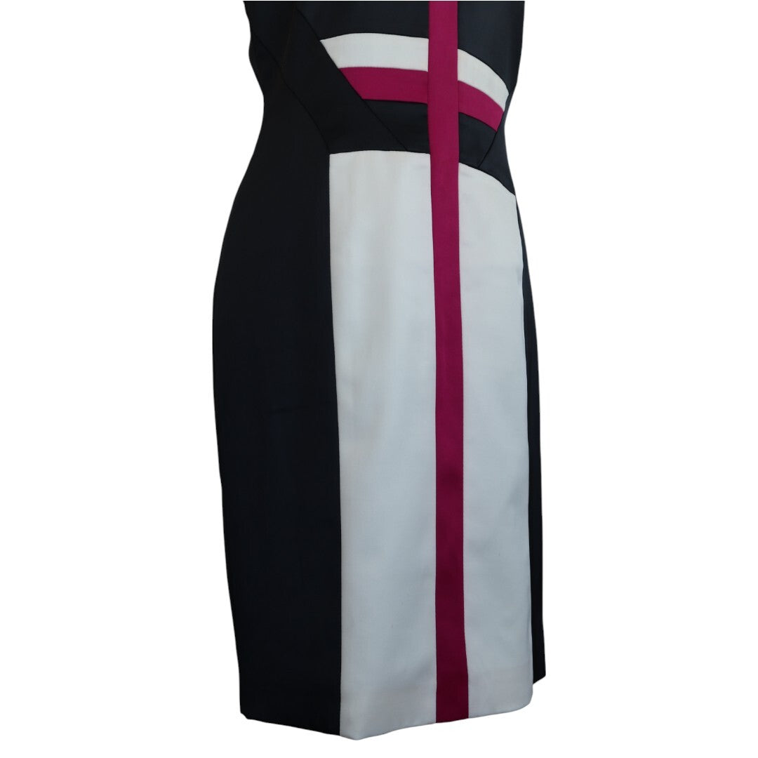 Geometric Colorblock Sheath Dress
