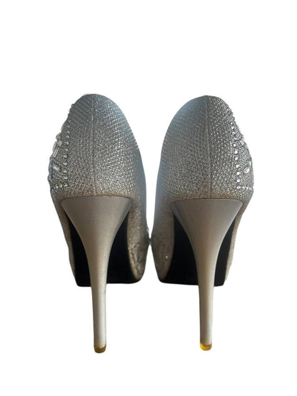 Sparkling Silver Peep-Toes