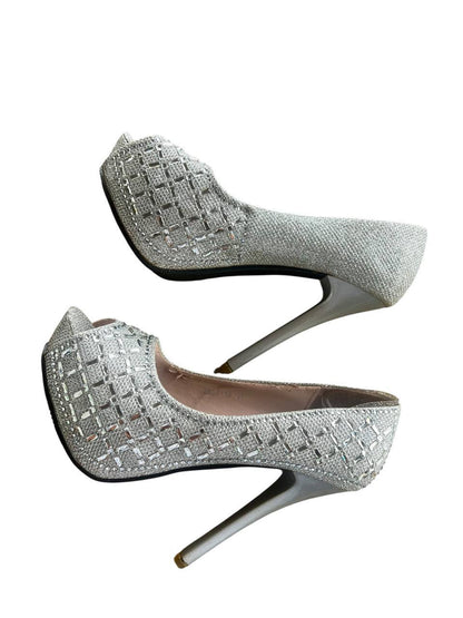 Sparkling Silver Peep-Toes