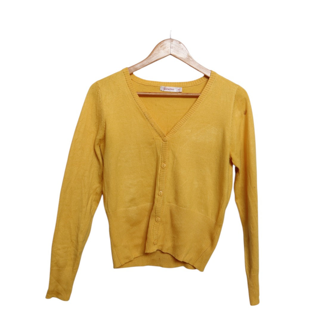 Mustard V-Neck Cardigan