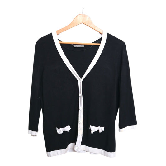 Black Trimmed Cardigan