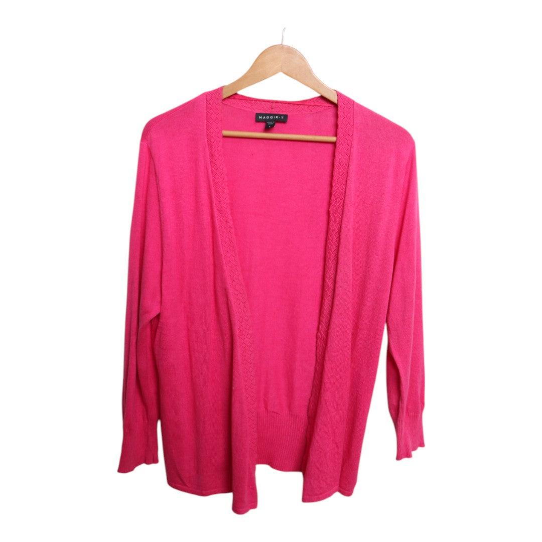 Pink Linen Cardigan
