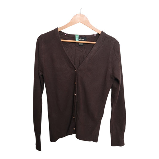 Chocolate V-Neck Cardigan