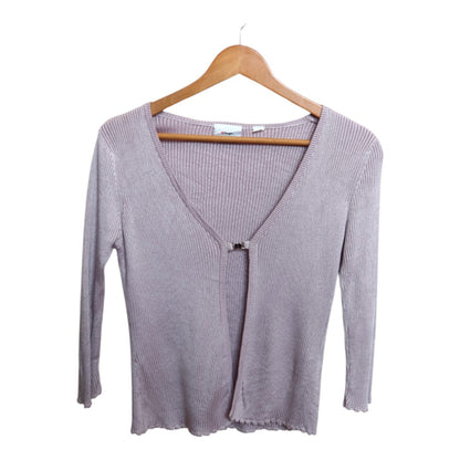 Lilac Ribbed Cardigan