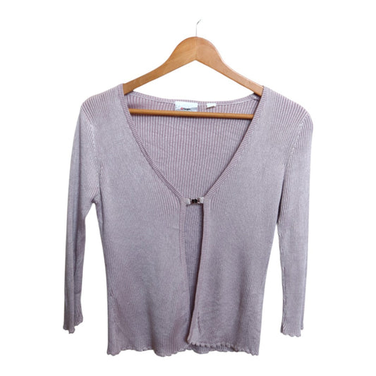 Lilac Ribbed Cardigan