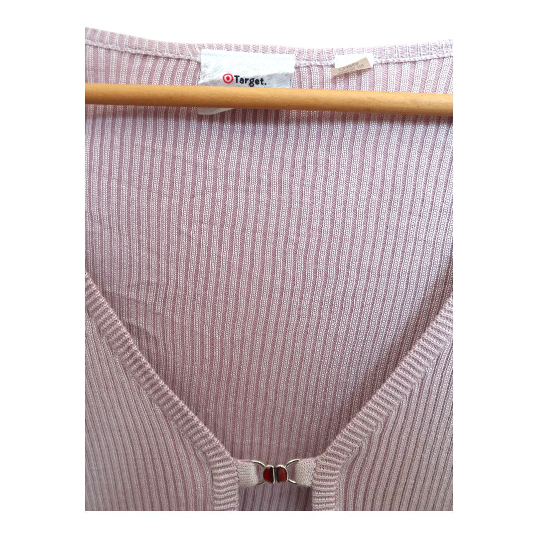 Lilac Ribbed Cardigan