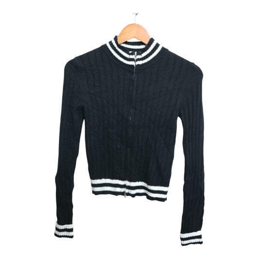 Striped Zip Cardigan