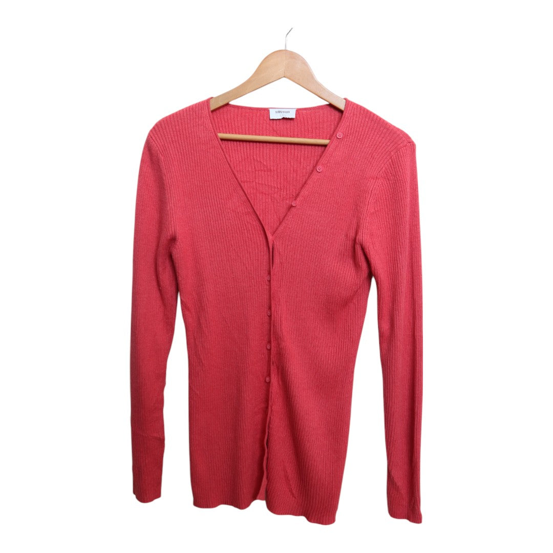 Coral Cotton Cardigan