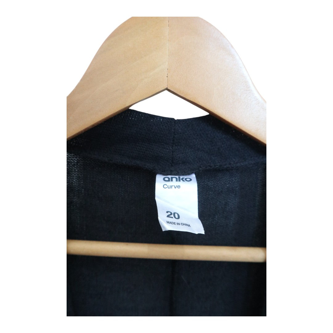 Black Open Cardigan