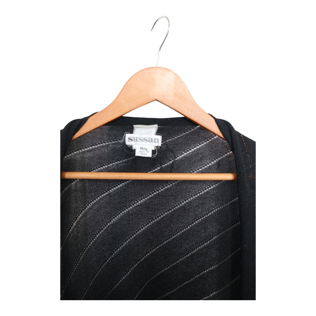 Black Drape Cardigan