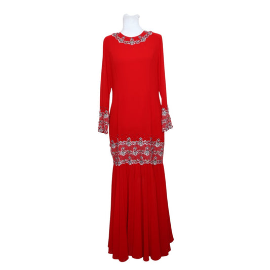 Modern Red Kurung