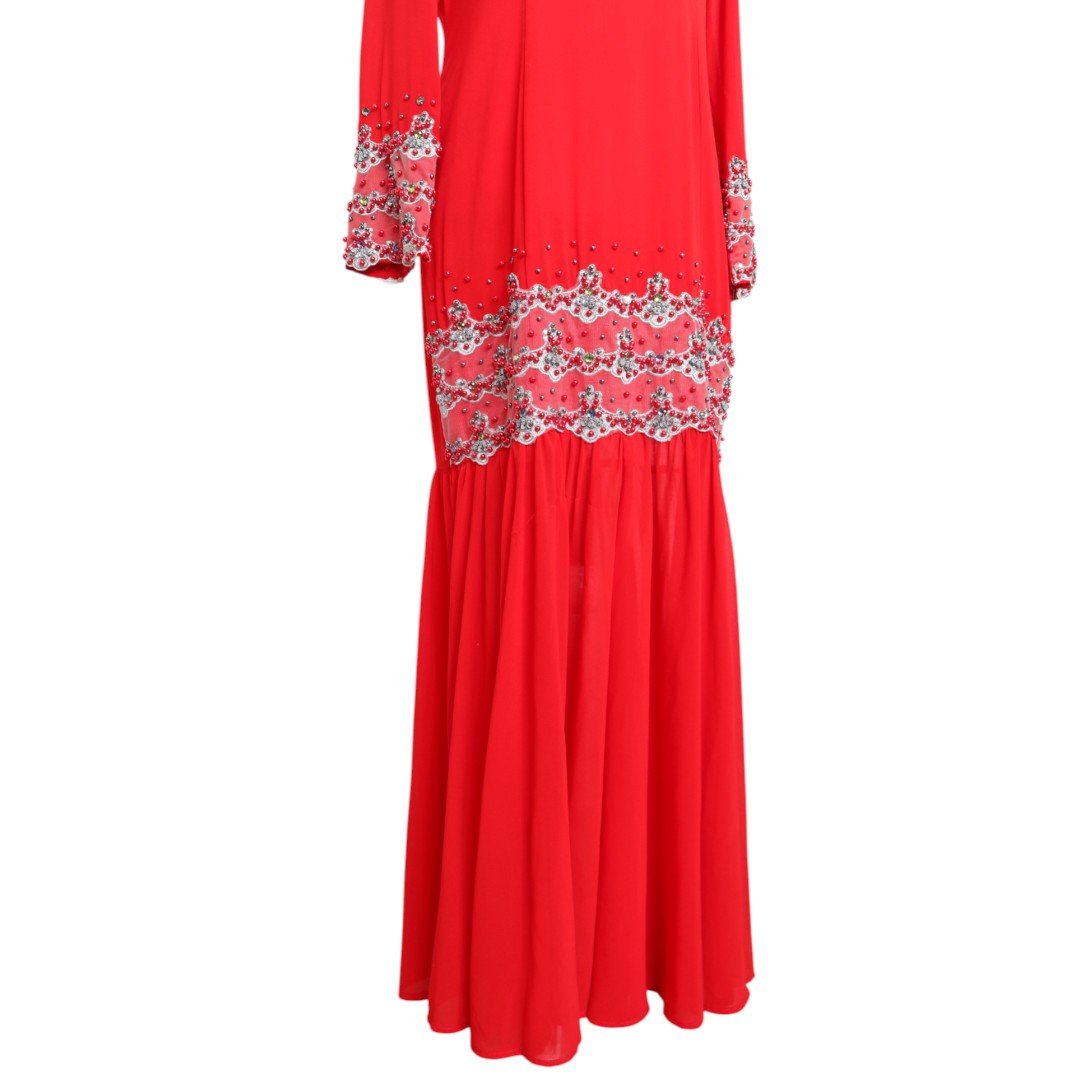 Modern Red Kurung