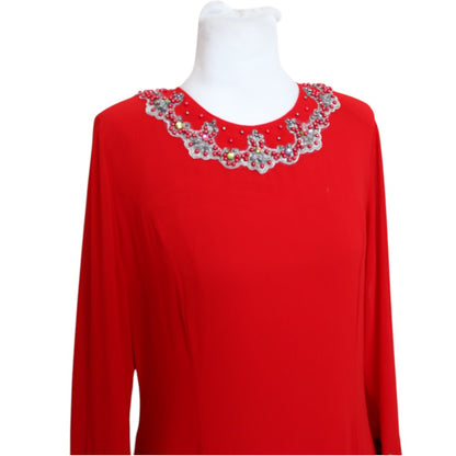 Modern Red Kurung